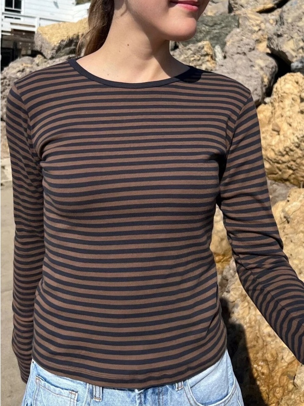 Brandy Melville Leah Striped Top